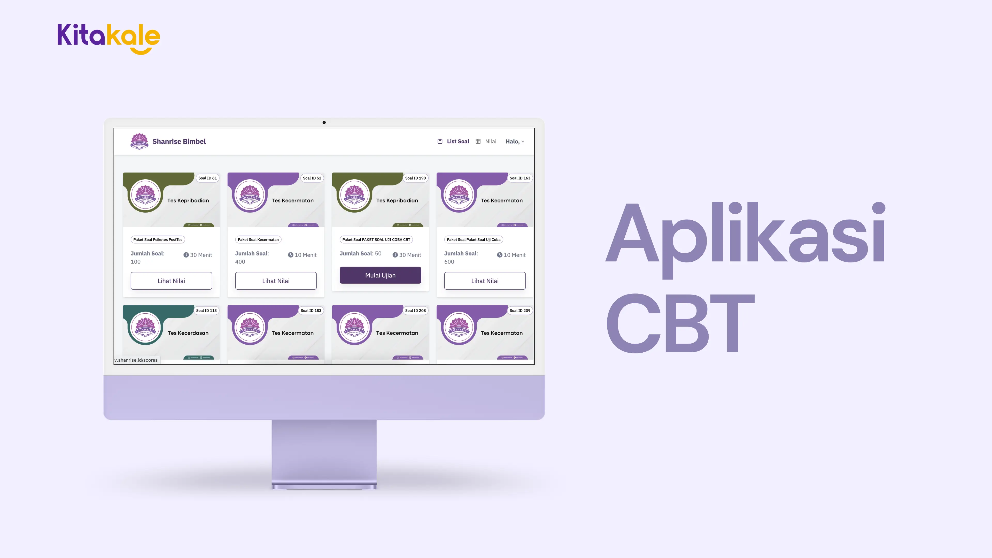 Aplikasi CBT Shanrise untuk ujian berbasis komputer